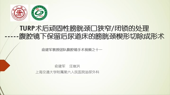 TURP术后顽固性膀胱颈口狭窄/闭锁的处理