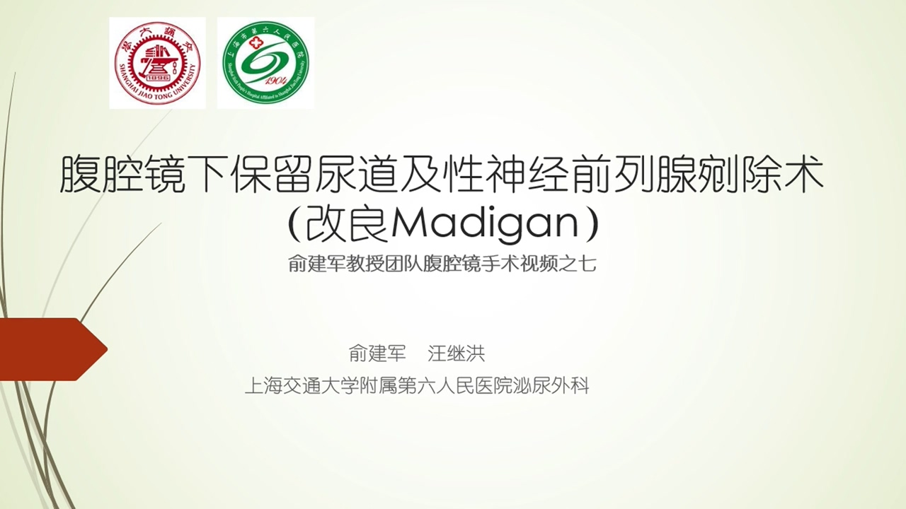 腹腔镜下保留尿道及性神经前列腺剜除术（改良Madigan）