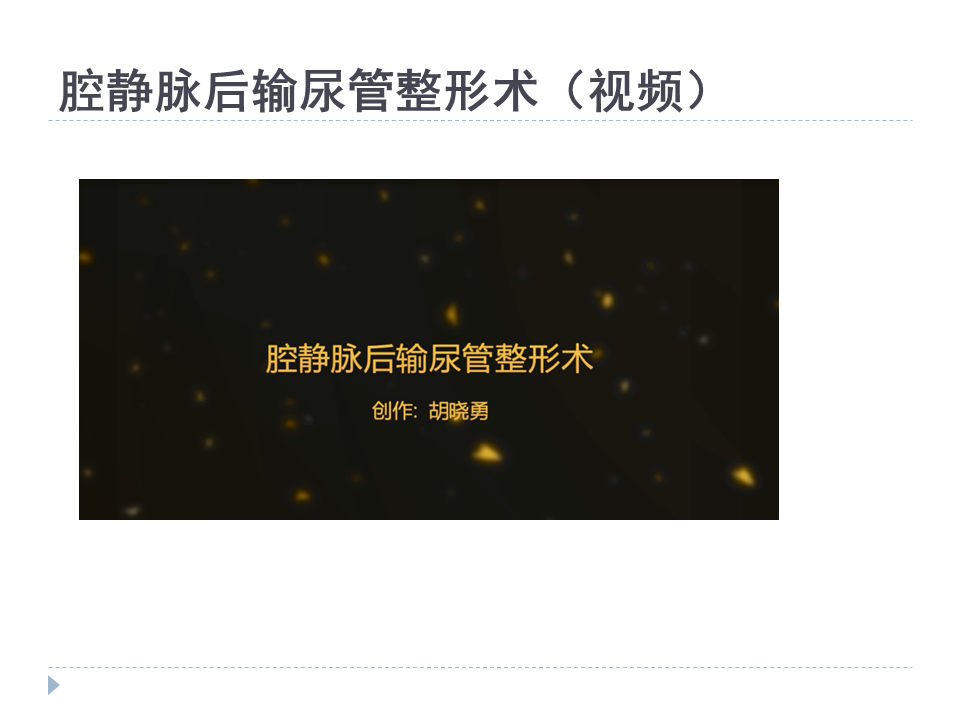 腔静脉后输尿管整形术