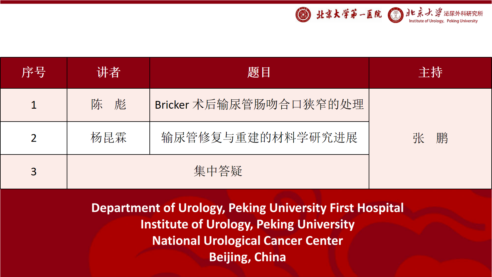 第196期 尿路修复重建学术宣讲（四)