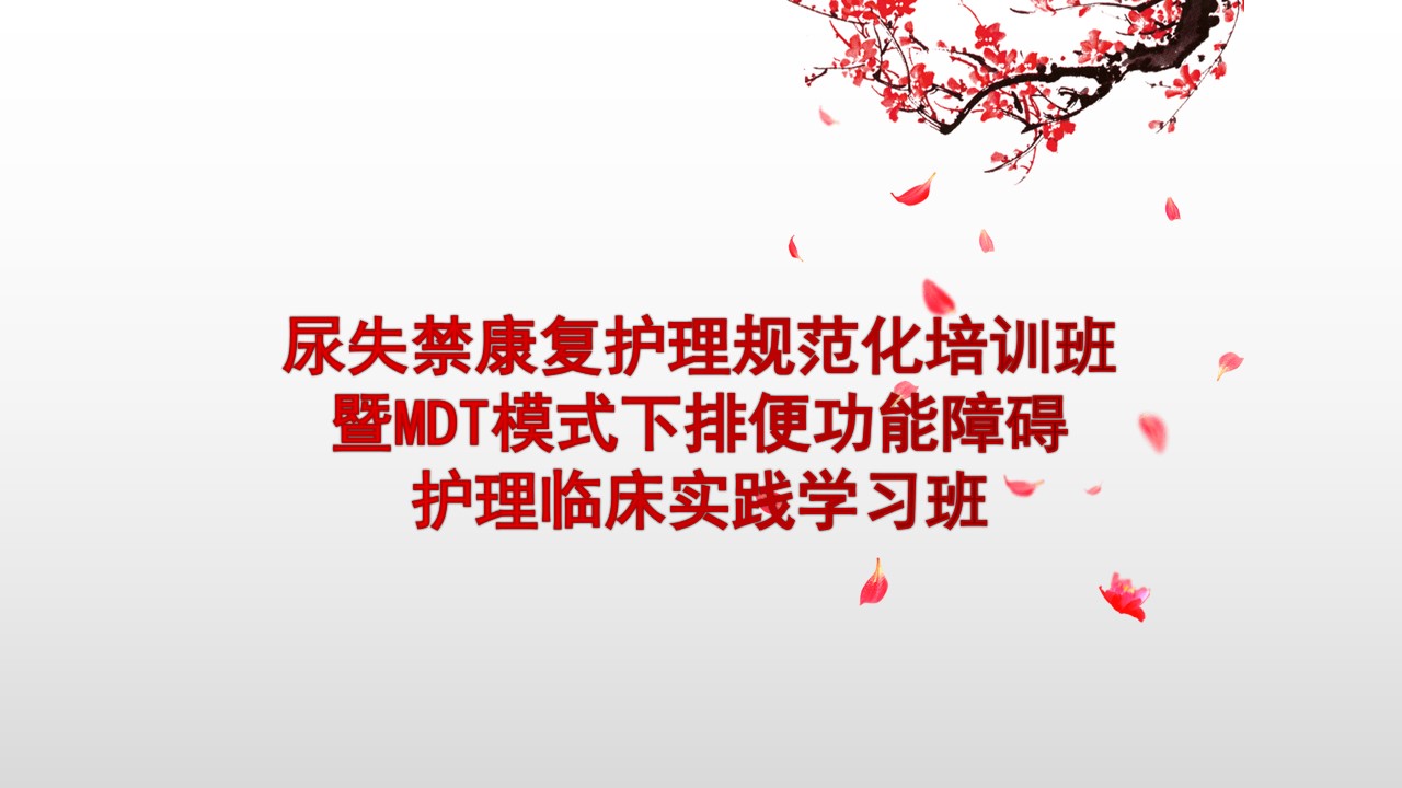 尿失禁康复护理规范化培训班暨MDT模式下 排便功能障碍护理临床实践学习班