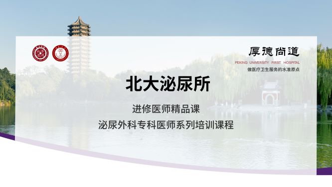 11月17日-北大泌尿所进修医师精品课