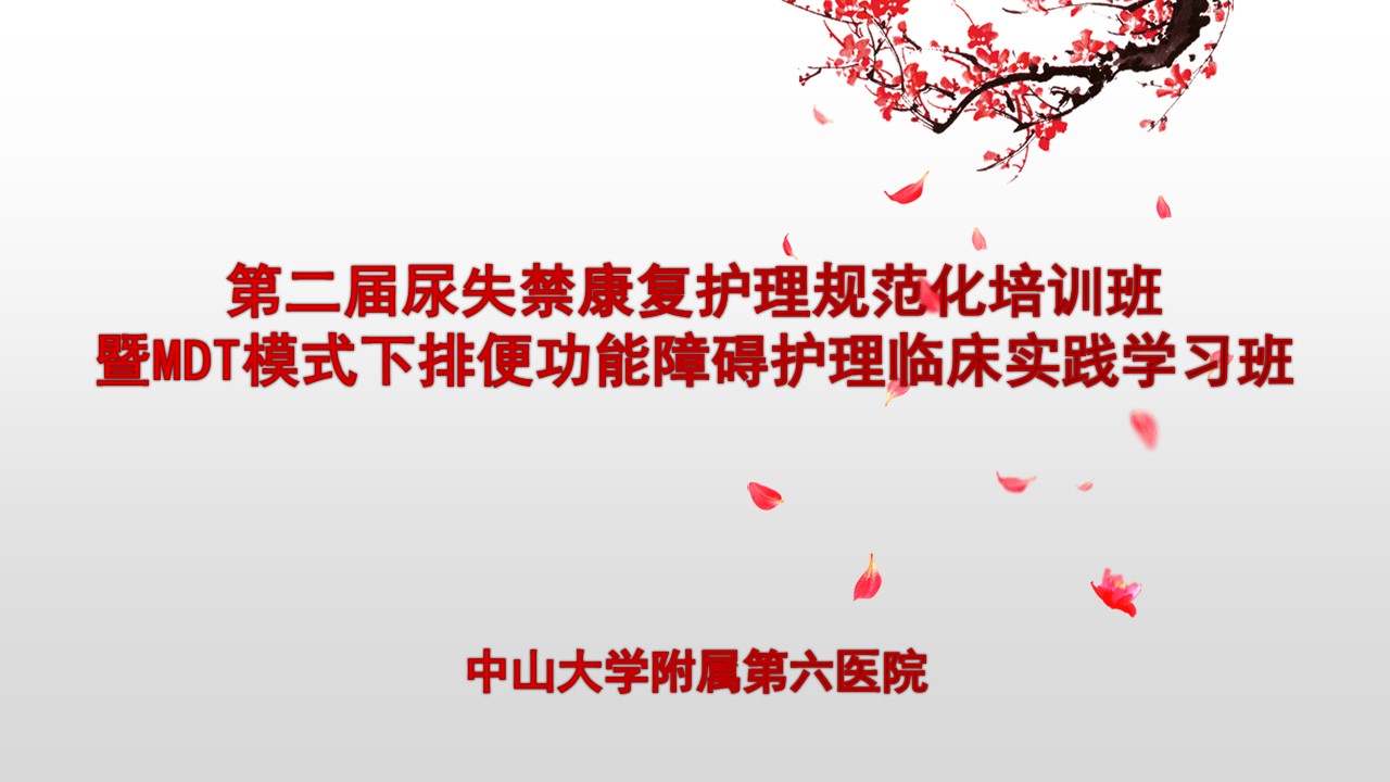 第二届尿失禁康复护理规范化培训班暨MDT模式下排便功能障碍护理临床实践学习班