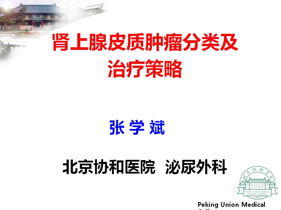 第72期 张学斌教授  肾上腺皮质肿瘤分类及治疗策略