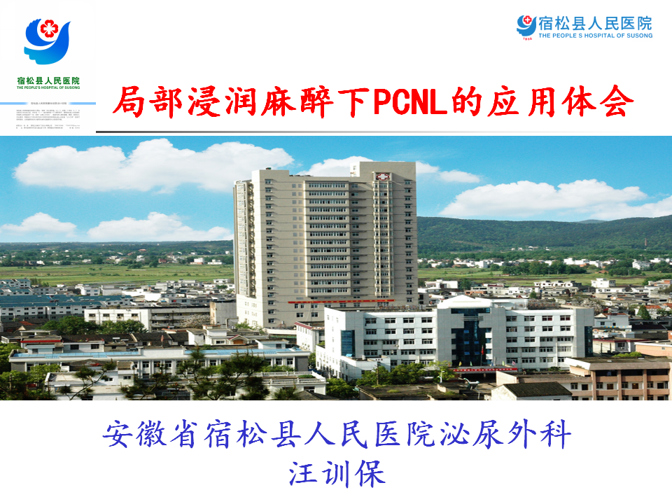 第91期 汪训保教授  局麻下PCNL的应用体会
