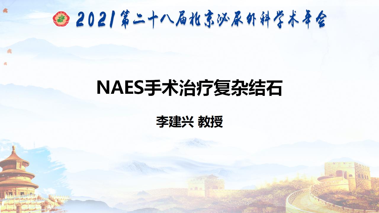 NAES手术治疗复杂结石
