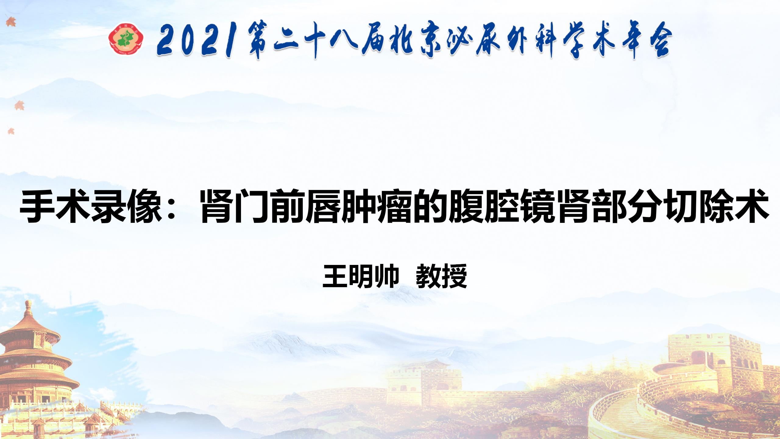 肾门前唇肿瘤的腹腔镜肾部分切除术